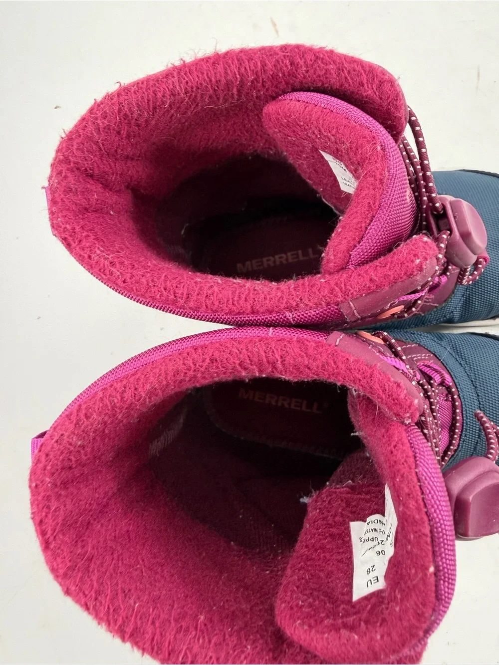 Merrell Unisex Snow Bank 2.0 -SZ 10 M- Waterproof Berry Navy Winter Boots